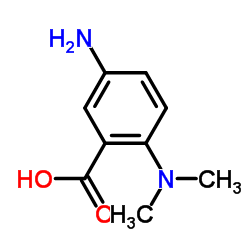5-氨基-2-(二甲氨基)苯甲酸结构式