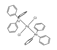 [PdCl2(AsPh3)(PPh3)]结构式