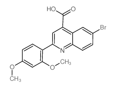 6-溴-2-(2,4-二甲氧基苯基)喹啉-4-羧酸结构式