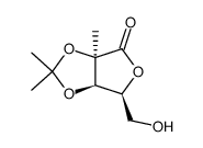 2,3-O-isopropylidene-2-C-methyl-L-lyxono-1,4-lactone结构式