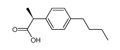 (S)-2-(4-正丁基苯)-丙酸结构式