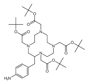 1,4,7,10-Tetraazacyclododecane-1,4,7,10-tetraacetic acid, 2-[(4-aMinophenyl)Methyl]-, tetrakis(1,1-diMethylethyl) ester Structure