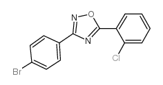 3-(4-溴苯基)-5-(2-氯苯基)-1,2,4-噁二唑结构式
