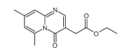 6,8-Dimethyl-4-oxo-4H-pyrido[1,2-a]pyrimidine-3-acetic acid ethyl ester Structure