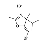 2,4-Dimethyl-4-isopropyl-5-(bromomethylene)-2-oxazolinium bromide Structure