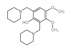 Phenol,3,4-dimethoxy-2,6-bis(1-piperidinylmethyl)-结构式