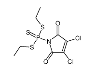 (3,4-dichloro-2,5-dioxo-2,5-dihydro-pyrrol-1-yl)-phosphonotrithioic acid diethyl ester结构式