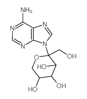 9H-Purin-6-amine, 9-b-D-fructopyranosyl- (9CI) Structure