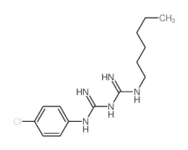 1-(4-chlorophenyl)-2-(N-hexylcarbamimidoyl)guanidine结构式