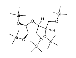 1-O,2-O,3-O,5-O,6-O-Pentakis(trimethylsilyl)-α-D-galactofuranose Structure