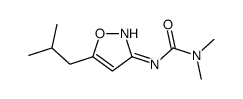 1,1-dimethyl-3-[5-(2-methylpropyl)-1,2-oxazol-3-yl]urea结构式