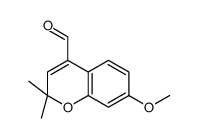 7-methoxy-2,2-dimethylchromene-4-carbaldehyde结构式