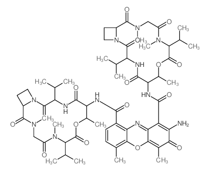 Actinomycin D, 3A- (2-azetidinecarboxylic acid)-3B-(2-azetidinecarboxylic acid)- structure