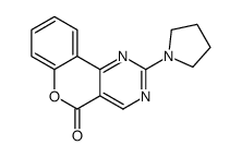 2-pyrrolidin-1-ylchromeno[4,3-d]pyrimidin-5-one结构式