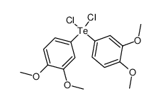 bis(3,4-dimethoxyphenyl)tellurium dichloride Structure