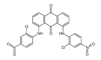 1,8-bis(2-chloro-4-nitroanilino)anthracene-9,10-dione结构式