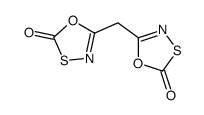 5-[(2-oxo-1,3,4-oxathiazol-5-yl)methyl]-1,3,4-oxathiazol-2-one结构式