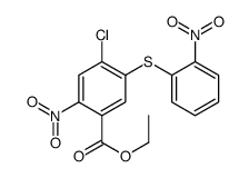 ethyl 4-chloro-2-nitro-5-(2-nitrophenyl)sulfanylbenzoate结构式