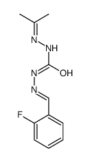 1-[(2-fluorophenyl)methylideneamino]-3-(propan-2-ylideneamino)urea Structure