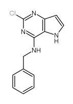 2-氯-N-(苯基甲基)-5H-吡咯并[3,2-d]嘧啶-4-胺结构式