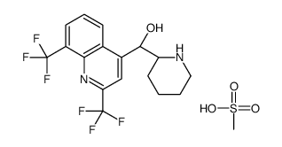 (S)-[2,8-bis(trifluoromethyl)quinolin-4-yl]-[(2R)-piperidin-2-yl]methanol,methanesulfonic acid Structure