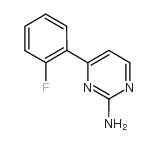 4-(2-氟苯基)-2-氨基嘧啶结构式