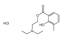 diethyl-[2-(2-hydroxy-3-methylbenzoyl)oxyethyl]azanium,chloride Structure