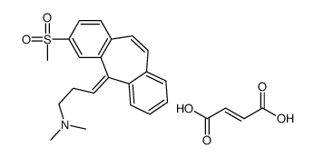 dimethyl-[(3E)-3-(2-methylsulfonyldibenzo[1,3-e:1',2'-f][7]annulen-11-ylidene)propyl]azanium,(Z)-4-hydroxy-4-oxobut-2-enoate Structure