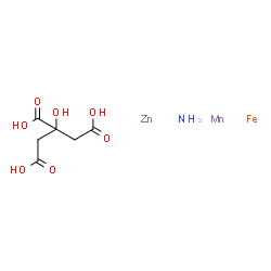 citric acid, ammonium iron(3+) manganese(2+) zinc salt structure