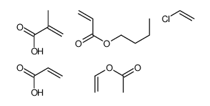 butyl prop-2-enoate,chloroethene,ethenyl acetate,2-methylprop-2-enoic acid,prop-2-enoic acid结构式