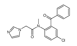 N-(2-benzoyl-4-chlorophenyl)-2-imidazol-1-yl-N-methylacetamide结构式