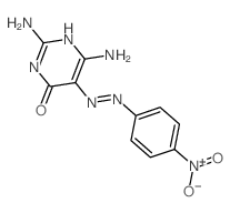 2,6-diamino-5-[(4-nitrophenyl)hydrazinylidene]pyrimidin-4-one结构式