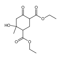 diethyl 4-hydroxy-4-methyl-6-oxocyclohexane-1,3-dicarboxylate Structure