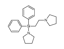 diphenyl-pyrrolidin-1-yl-(2-pyrrolidin-1-ylethyl)silane结构式