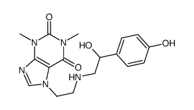 7-[2-[[2-Hydroxy-2-(p-hydroxyphenyl)ethyl]amino]ethyl]theophyline Structure