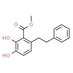 2,3-Dihydroxy-6-(2-phenylethyl)benzoic acid methyl ester Structure