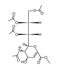 Methyl 5-acetamido-7,8,9-tri-O-acetyl-2,6-anhydro-3,5-dideoxy-D-glycero-D-talo-non-2-enonate Structure
