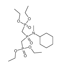 tetraethyl (((cyclohexyl(methyl)amino)phosphoryl)bis(methylene))bis(phosphonate) Structure