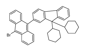 9-bromo-10-(9,9-dicyclohexylfluoren-2-yl)anthracene结构式