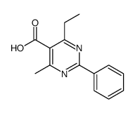 4-ethyl-6-methyl-2-phenylpyrimidine-5-carboxylic acid Structure