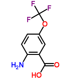 2-氨基-5-(三氟甲氧基)苯甲酸结构式
