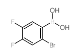 2-溴-4,5-二氟苯基硼酸结构式