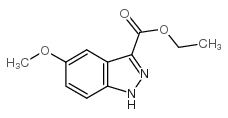 5-甲氧基-1H-吲唑-3-羧酸乙酯结构式