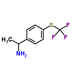 1-(4-((Trifluoromethyl)thio)phenyl)ethanamine Structure