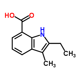 2-Ethyl-3-methyl-1H-indole-7-carboxylic acid结构式