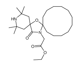 ethyl 2,2,4,4-tetramethyl-7-oxa-21-oxo-3,20-diazadispiro[5.1.11.2]henicosane-20-acetate structure