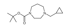 1H-1,4-Diazepine-1-carboxylic acid, 4-(cyclopropylmethyl)hexahydro-, 1,1-dimethylethyl ester Structure