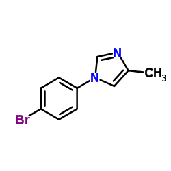 1-(4-溴苯基)-4-甲基-1H-咪唑结构式