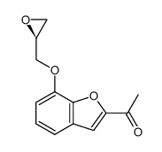 (S)-(+)-2-acetyl-7-(2,3-epoxypropoxy)benzofuran结构式