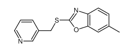 6-methyl-2-(pyridin-3-ylmethylsulfanyl)-1,3-benzoxazole结构式